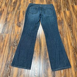 Banana Republic Size 14 Women's Dark Wash Stretch Bootcut Blue Jeans 36X33